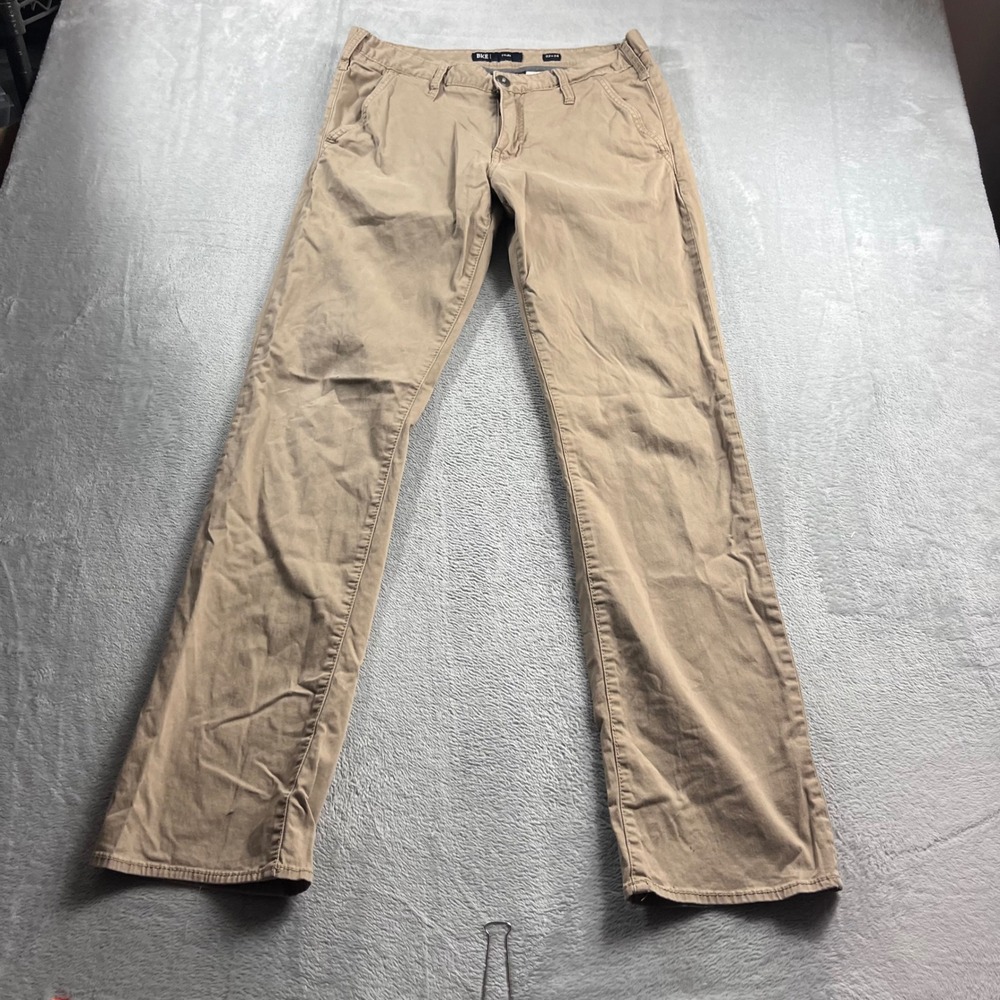BKE Tyler Men Tan Khaki Straight Leg Chino Pants 32x34 Casual Trousers